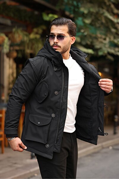 Cousens Waterproof and Windproof Softshell Men's Winter Coat with Fur Inside