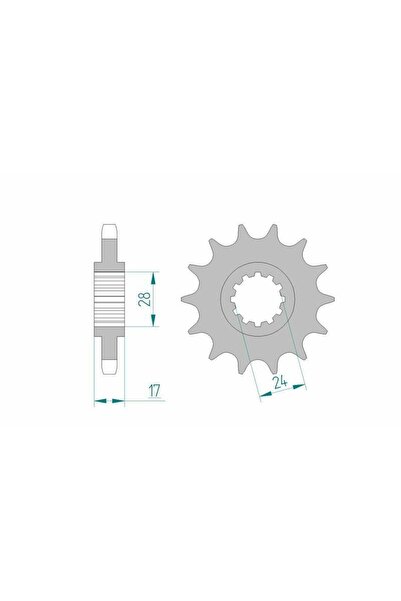 AFAM Pinion față standard din oțel 20504 - 530 - 15 dinți (moto)
