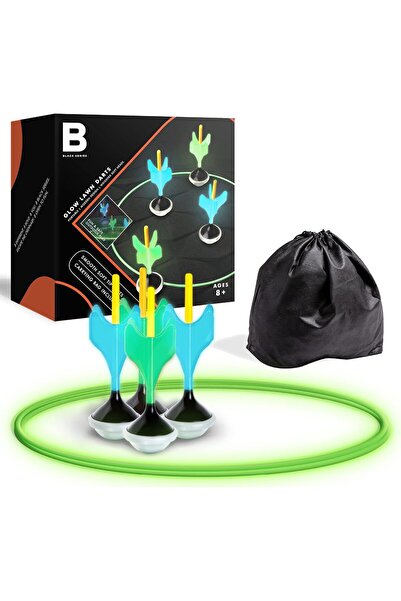 black series Glow in The Dark Lawn Darts Set – Soft Tip Outdoor Game for Kids...
