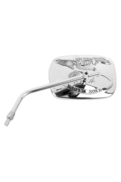 Vparts Oglindă universală pentru motociclete V PARTS Eagle Spirit - Crom (1 b...