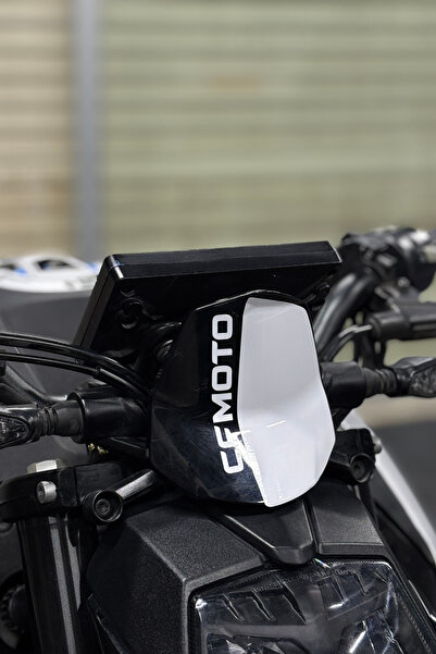 Banxtre White Color Front Visor Detail Sticker (1 Piece) for Cfmoto Nk250