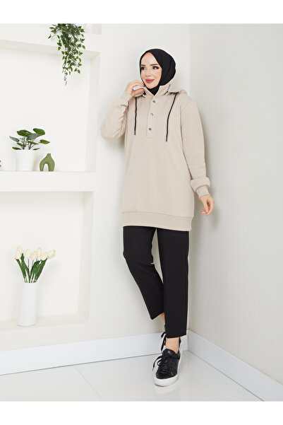 Raika Moda Hooded 3 Thread Oversized Hijab Sweatshirt