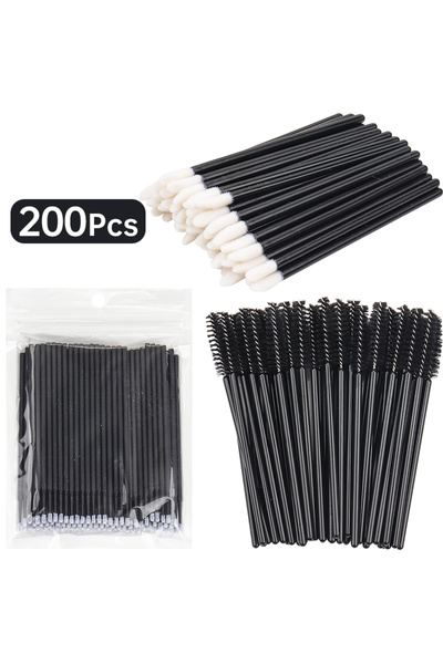 Choice5 AA255-09 200 قطعة فرشاة خاصة لإزالة الرموش وفرشاة دقيقة لتمديد الرموش وفرشاة رموش Lipline Co