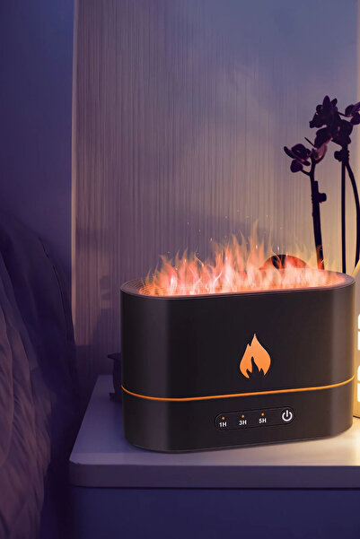 EXENAR Alev Görünümlü Hava Nemlendirici Aroma Terapi Buhar Makinesi Aromatik ...