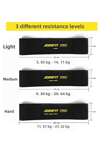JOINFIT Pro Hip Aerobics and Exercise Resistance Band 3 Pieces