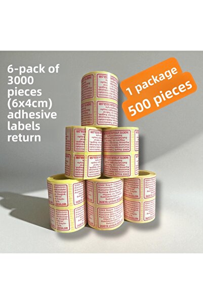 SATTENS Etichetă de igienă pentru comerț electronic, pachet de 6 (fiecare pac...