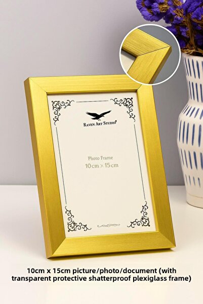 Raven Art Studio إطار صور ووثائق من زجاج البليكسي غير قابل للكسر مقاس 10 سم × 15 سم من إرموتاج