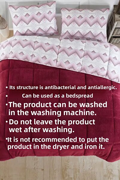 LilaMOON Single Luxury Welsoft Quilt (Double-Sided + Pillowcase)