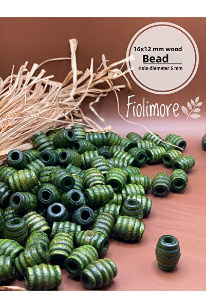 Fiolimore 16x12mm, verde kaki, mărgele de lemn ovală, mărgele de lemn, manșon...