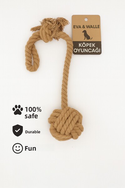 Eva & Wall-e Natural Cotton Rope Dog Toy |   Durable Chew & Tug Toy for Medium and Large Breeds