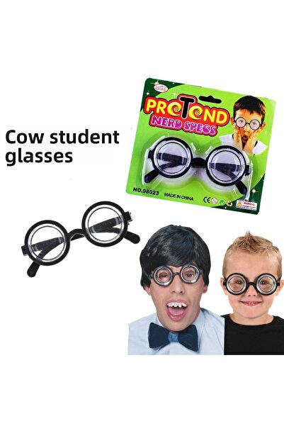Go İthalat Cow Student Glasses Prank Glasses (5273)