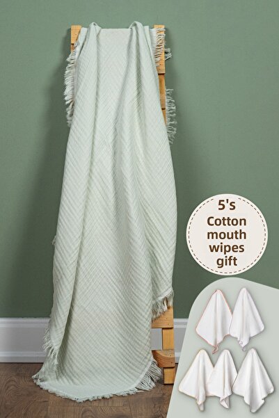 Lamonde 100X110 cm 4 Layer 100% Cotton Children's Muslin Blanket