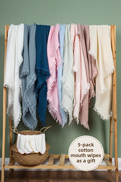 Lamonde 100X110 cm 4 Layer 100% Cotton Children's Muslin Blanket