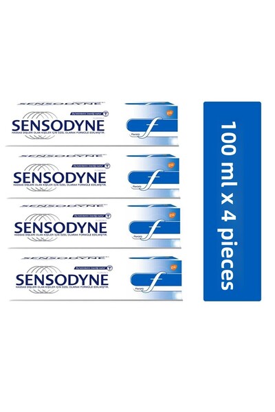 Sensodyne معجون أسنان فلوريد 100 مل - × 4 قطع