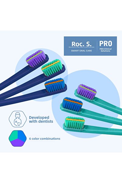 R.O.C.S. Pro Brackets&ortho Soft Toothbrush Green