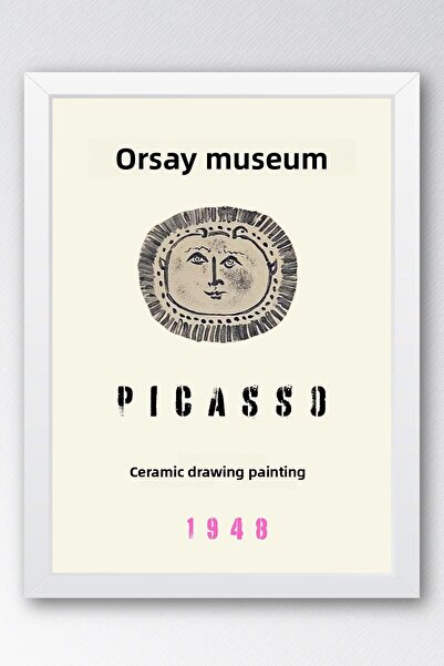 Saturn Pablo Picasso Musee D' Orsay 1948 Expoziție de ceramică Banner Pictură...