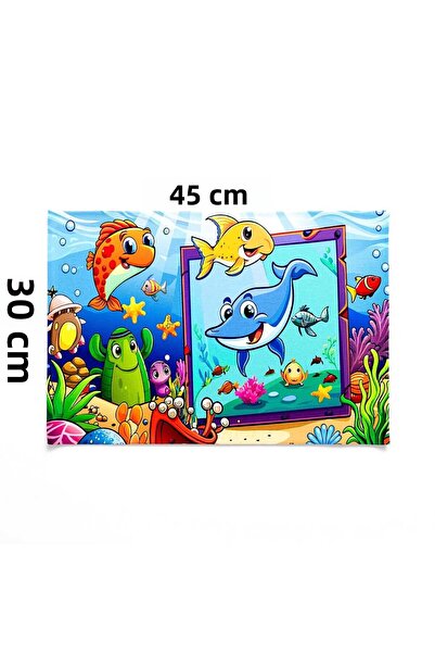 QueenHome Fun Submarine Themed Lunch Mat Washable Tablecloth for Kids 30X45 cm