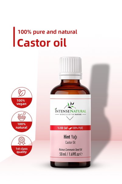 Intense Natural زيت الخروع المعصور على البارد 50 مل