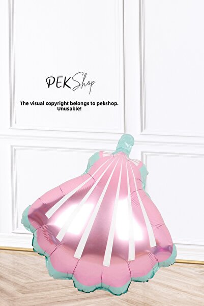 PEKSHOP Pink Seashell Foil Balloon Mermaid Theme Birthday Oyster Balloon
