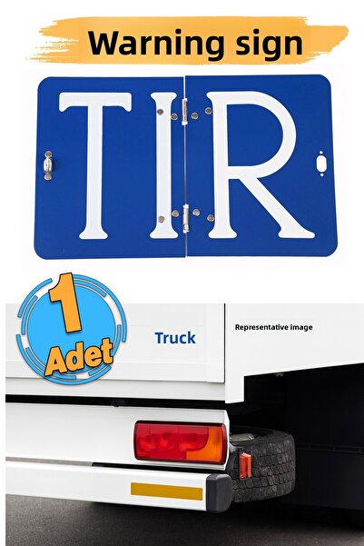 Badem10 Adr 40X30 cm Folding Aluminum Sign (Tir) Lettering Blue Color 1 Piece Foldable Warning Sign