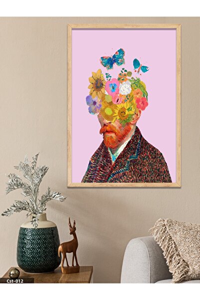 CeSht Pictură într-o singură bucată cu cadru din lemn de Van Gogh