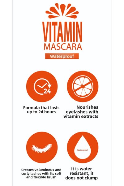 ANJO PROFESSIONAL Vitamin E Supported Strong Fixation & Curling Nourishing Waterproof Korean Mascara 12g - Ikore