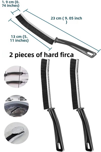 ESEMİZ فرشاة تنظيف متعددة الأغراض رفيعة جداً للحمام والمطبخ والمرحاض (قطعتان)