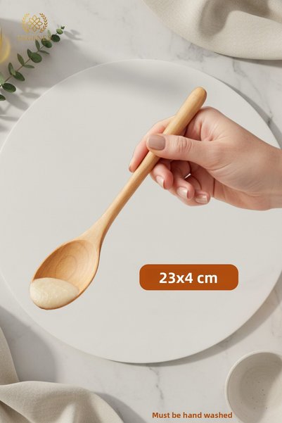 Ulgenex 1 Piece 23 cm Bamboo Board Food, Sauce, Serving Spoon - Natural &