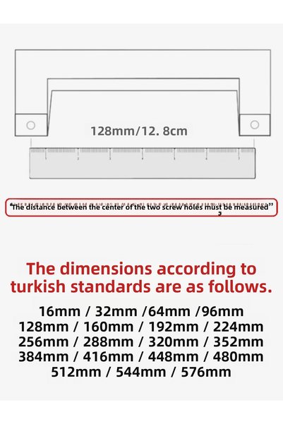 Üsküp Yapı & Mimarlık Mi̇sket Polymer Handle Black 128 mm Drawer Kitchen Cabinet Handle Handle Lux Premium Heavy Metal