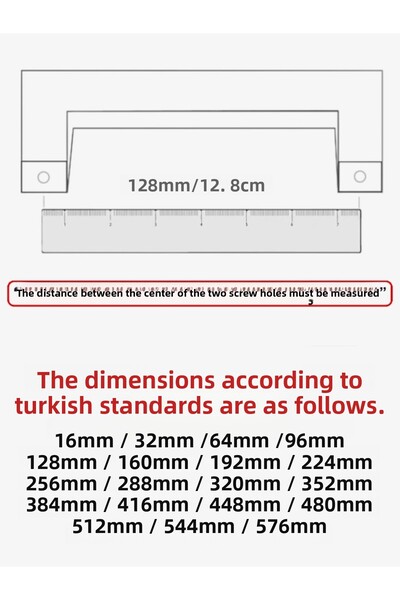 Üsküp Yapı & Mimarlık Lord Straight Handle Black 128 mm Drawer Kitchen Cabinet Handle Pull Handle Luxury Premium Heavy Metal