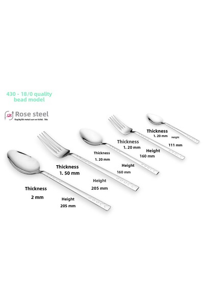 KAVEH Cutlery Set 12 Persons 60 Pieces Bead Model 18/0 Quality