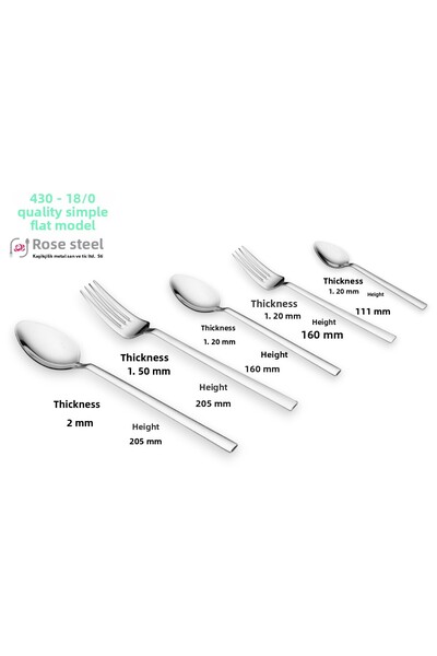 KAVEH Fork Spoon Set 60 Pieces 12 Person Simple Model 18/0 Quality