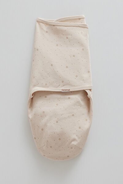 Caramell Baby Swaddle 100% Cotton Star Patterned Baby Boy Swaddle - 0-3 Months