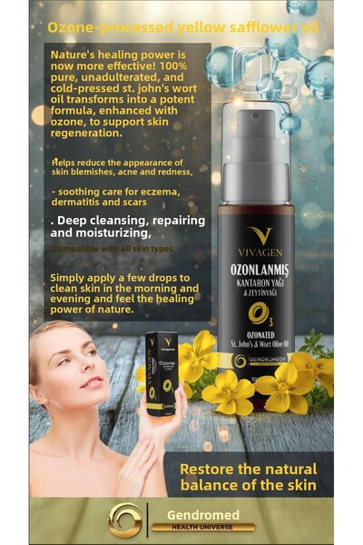 GENDROMEDA Vivagen Ozonated St. John's Wort Oil & Olive Oil