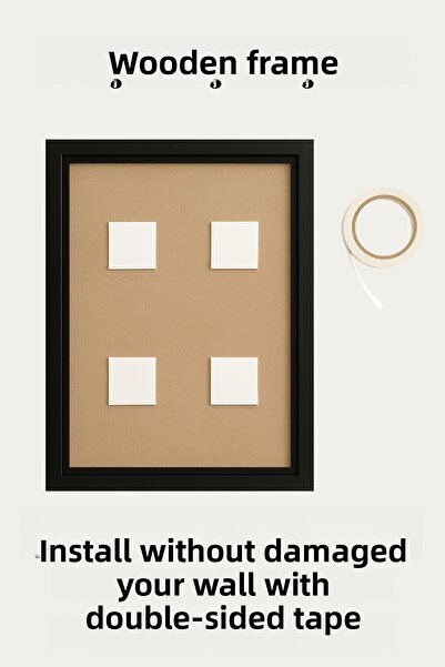 KAYABEY HOME Modern Design Turkey City Map Poster – Wooden Framed