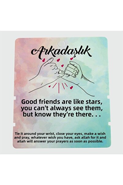 CT STONES بطاقة سوار الصداقة مكونة من قطعتين