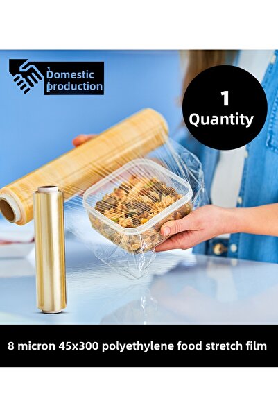 Sepet Doldur غشاء بولي إيثيلين للطعام 8 ميكرون 45×300 (قطعة واحدة)
