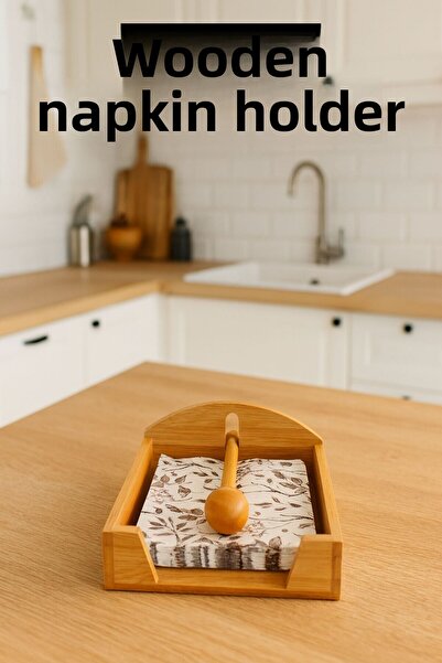 CasaPetra Decorative Modern Wooden Napkin Holder