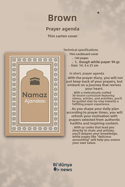 Bi Dünya Haber Молитвен календар (кафяв)