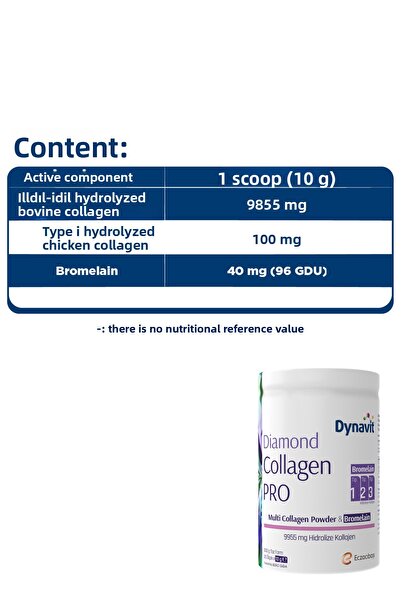 Dynavit Multi Collagen Powder Bromelain & Collagen Hyaluronic Acid - Collagen Introduction Package