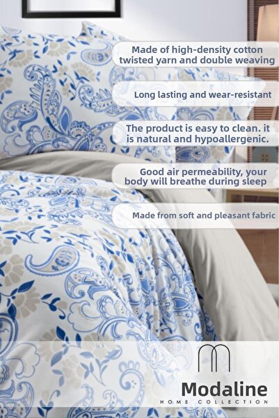 MODALİN Double bedding set 4 pieces hürrem multicolor - 200x220