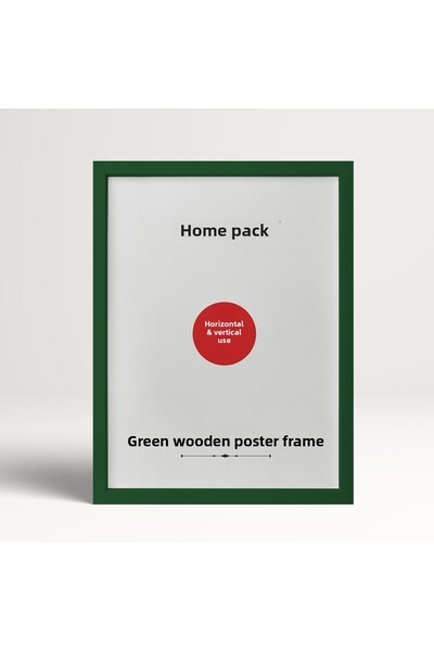 HOMEPACK 50X70 cm Green Wooden Framed Poster Frame, Blank Frame, Green-Frame-50X70