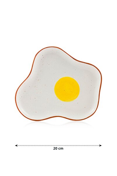 LC Waikiki Lc Ma Bella White Printed Ceramic Presentation Plate 20 cm