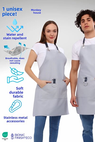 Monki Haus مقهى، باريستا، مصفف شعر، نادل، صانع زهور، مطبخ، مآزر، مقاومة للبقع للنساء والرجال للجنسين