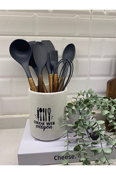 magical dreams 7 Piece Silicone Serving Set + Ceramic Spoon Holder