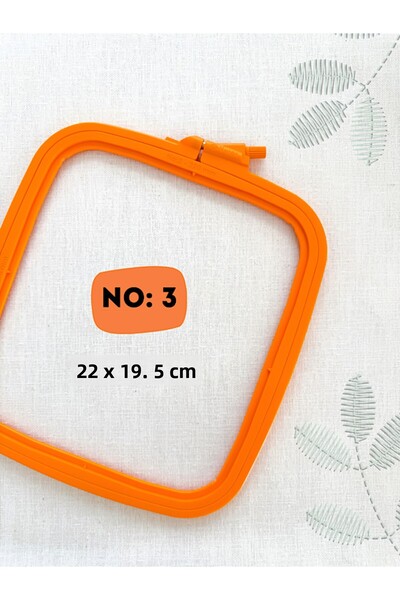 Hobianna نورج رقم: 3 بكرة بلاستيكية مربعة مع برغي 19.5×22 سم - برتقالي