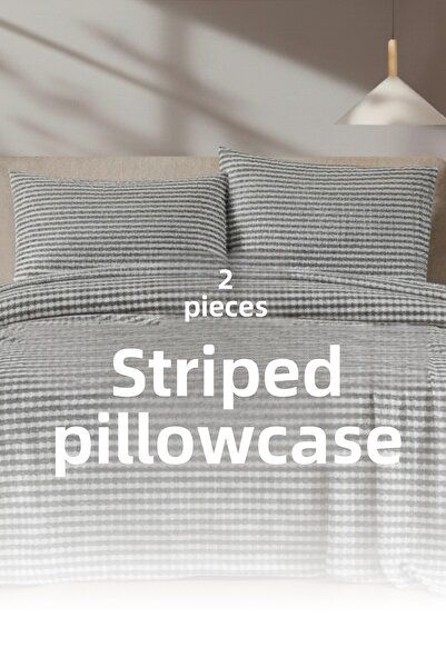 Noctiluca غطاء وسادة مكون من قطعتين 100% قطن مطاطي حديث الملمس بوهيمي مزود بح...