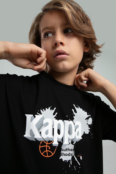 Kappa Boy's Black T-Shirt