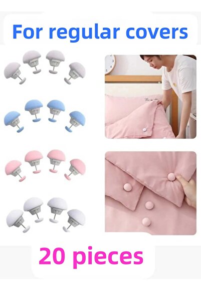 MİMOZA PARK 20 قطعة ملاءة سرير لحاف غطاء لحاف كليب حامل لحاف مشبك لحاف