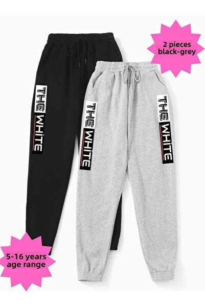 THE WHITE Pantaloni de trening jogger din 2 piese pentru fete